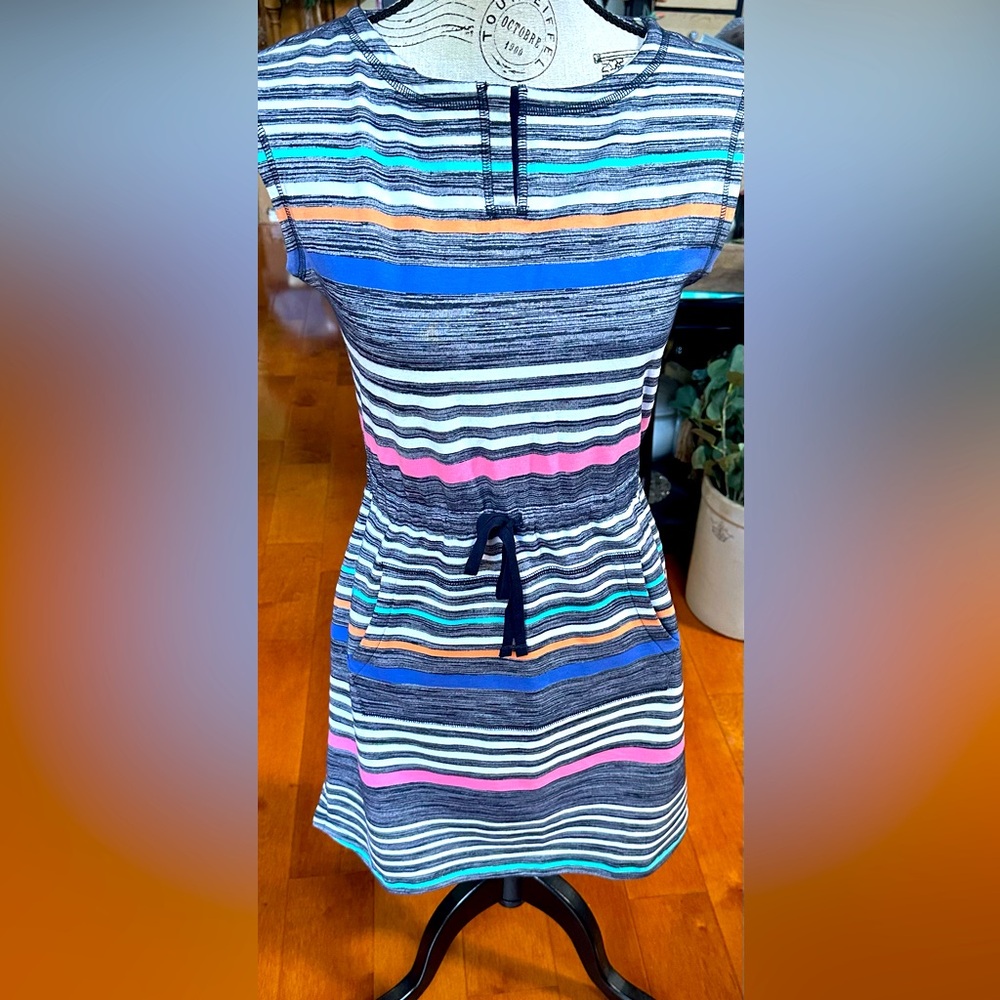 T by Talbots Multi Color Striped Dress | Small Petite (P)